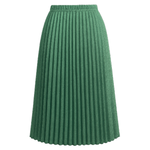 Garden Breeze - Pleated Midi Skirt Green